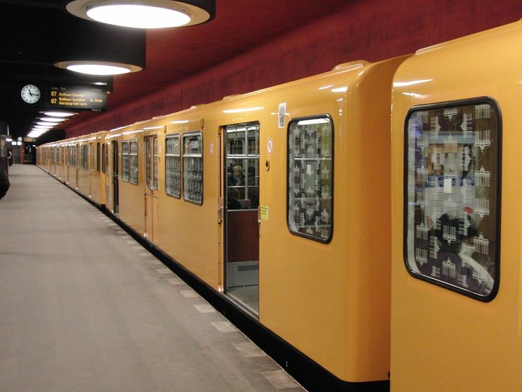 U-Bahn Train inside station