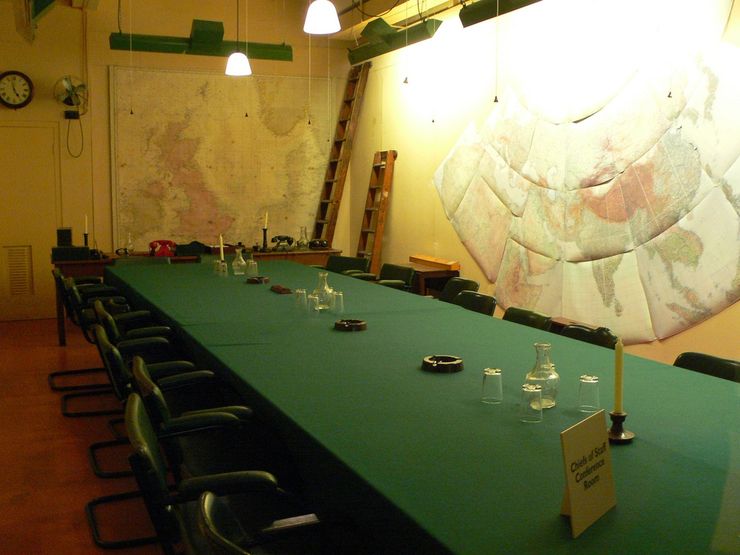 Chiefs of Staff Conference Room in the Churchill War Rooms Museum