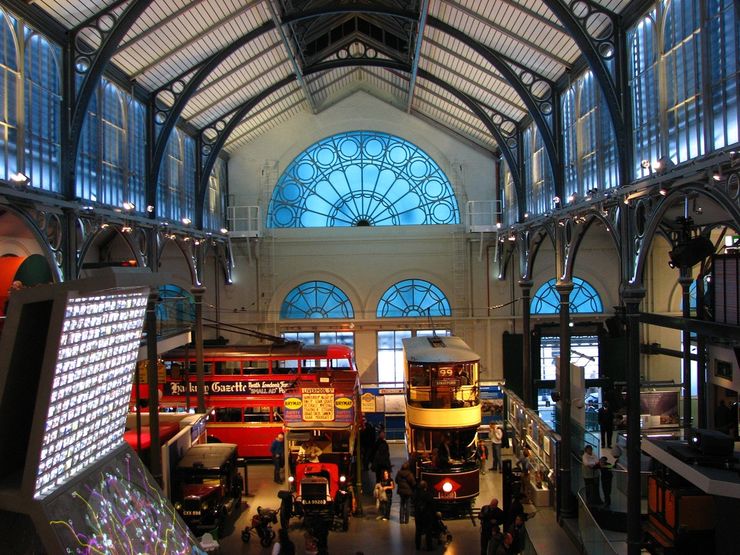 Displays inside the London Transport Museum