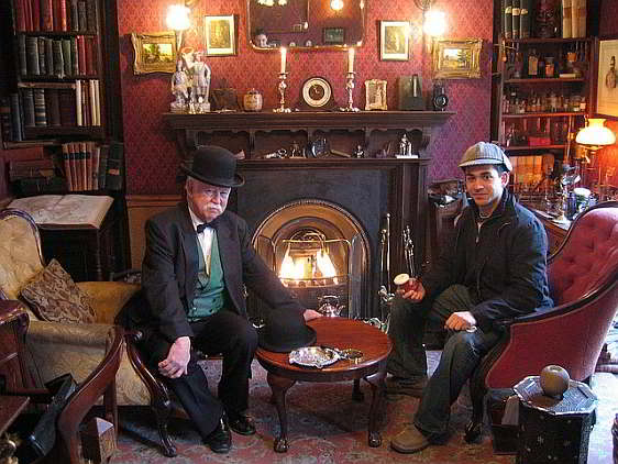 Study replicated inside the Sherlock Holmes Museum