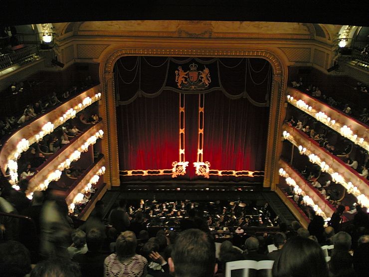 View from balcony inside the Royal Opera House