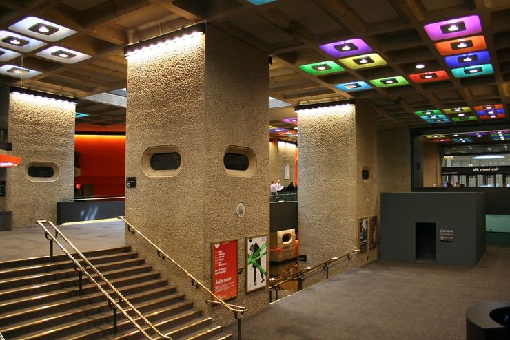 One of many foyers inside Barbican Centre