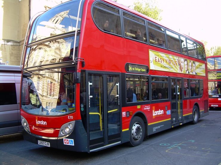 One of London's newer double decker buses