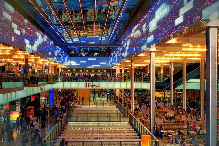 Interior of Westfield Stratford City Shopping Centre