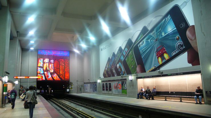 Berri-UQAM Metro Station is a hub for all 3 Metro Lines