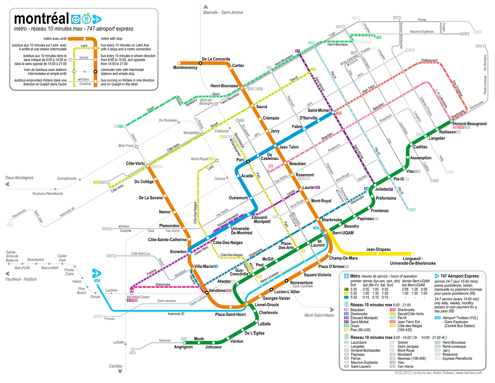 Montreal Metro Map