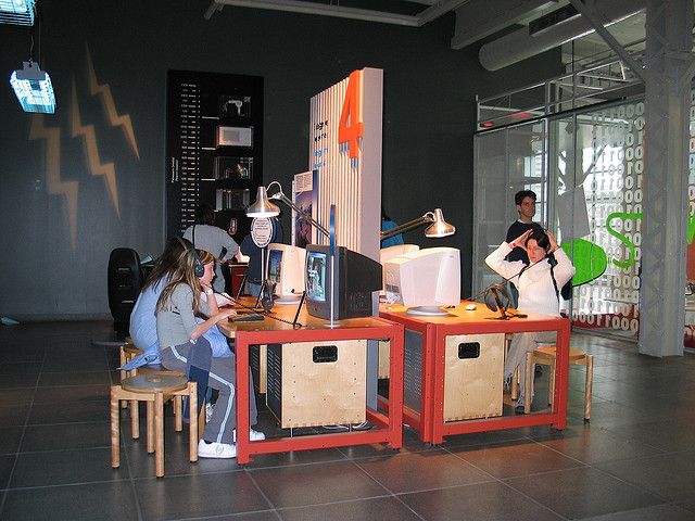Youth enjoying one of many interactive exhibits at the Science Centre