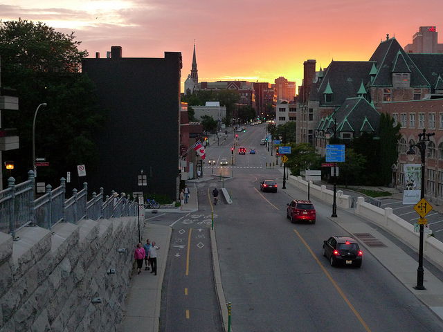 Streets of Old Montreal at dusk