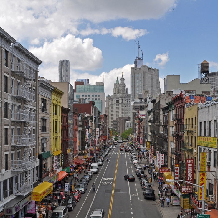 Colourful Street in New York City's Chinatown