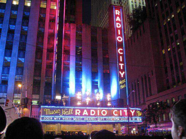 Electrifying Exterior of the Radio City Music Hall