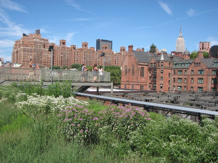Overlooking some of Manhattan's architecture from High Line Park view point