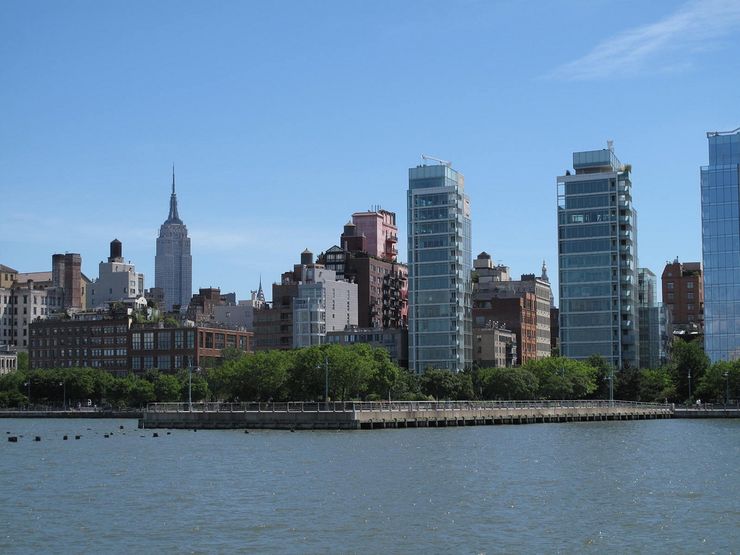 View of Hudson River Park from the River