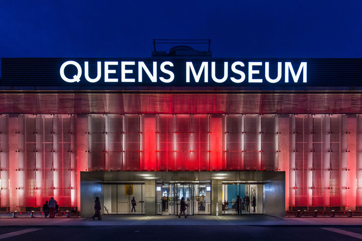 Entrance to the Queens Museum at Night