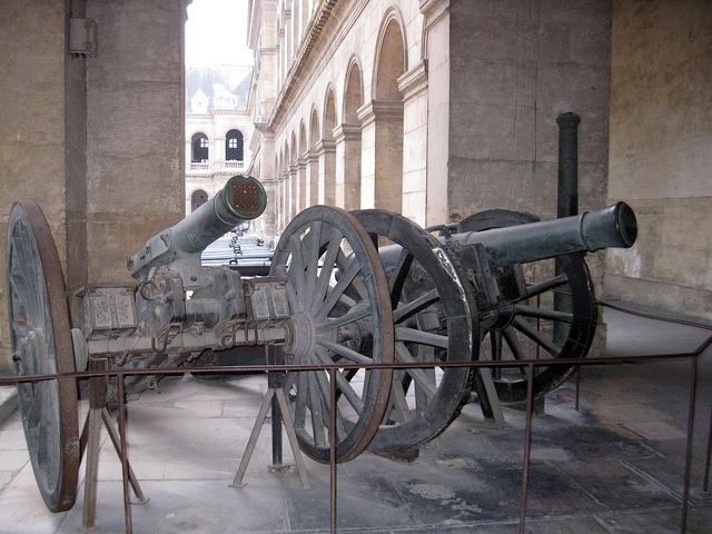Old cannons on display at Les Invalides