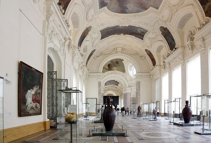 Incredibly beautiful interior of the Petit Palais competes with the many works in the Musée des Beaux-Arts