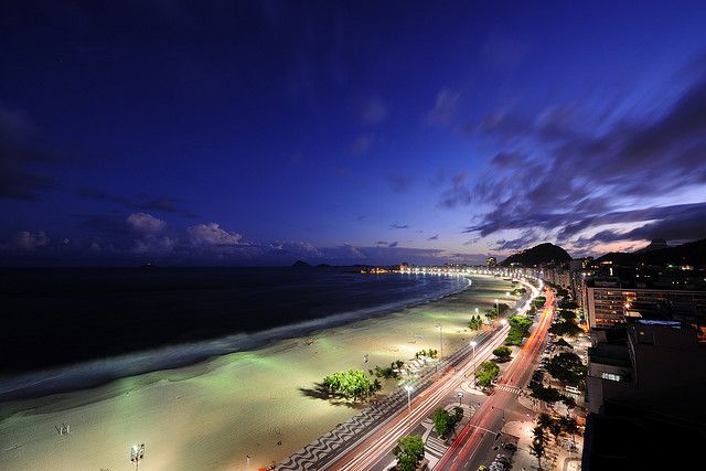 Copacabana Beach at dusk
