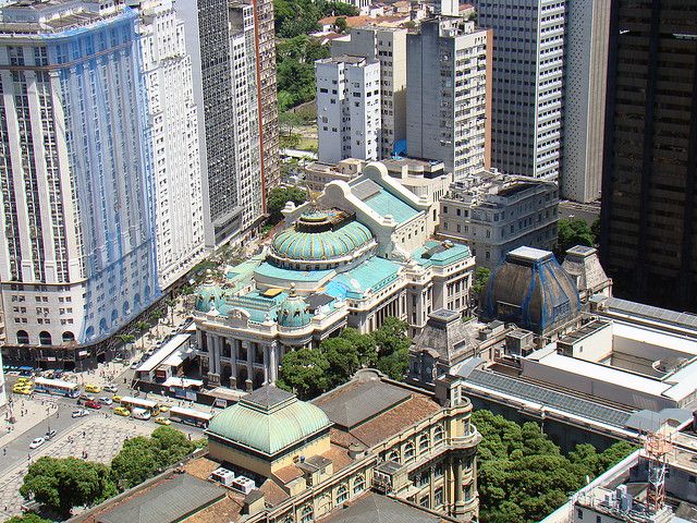 View of Teatro Municipal from above