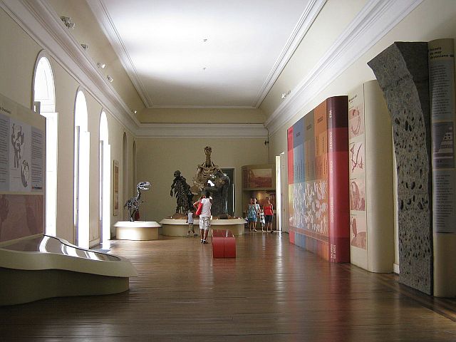 Exhibition room inside the National Museum of Brazil
