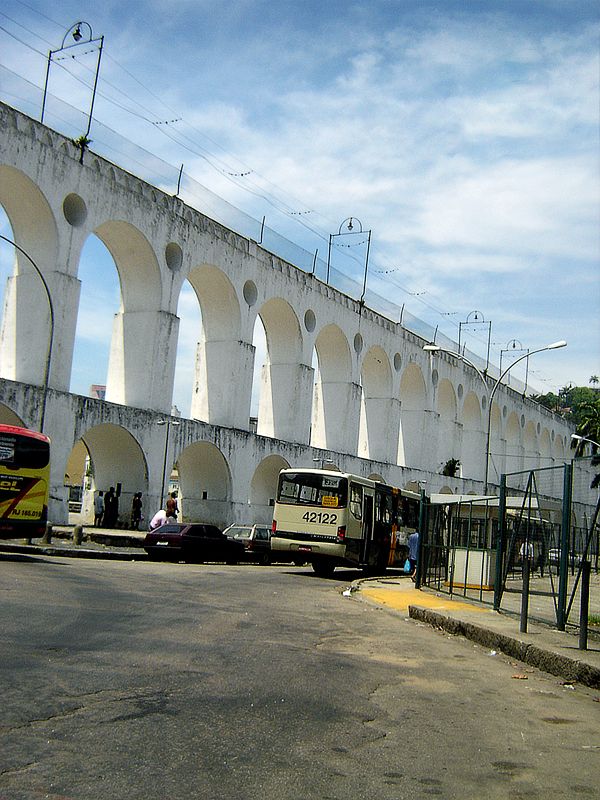 Arcos da Lapa - the old aqueduct sits near the bottom of the Santa Teresa Hill