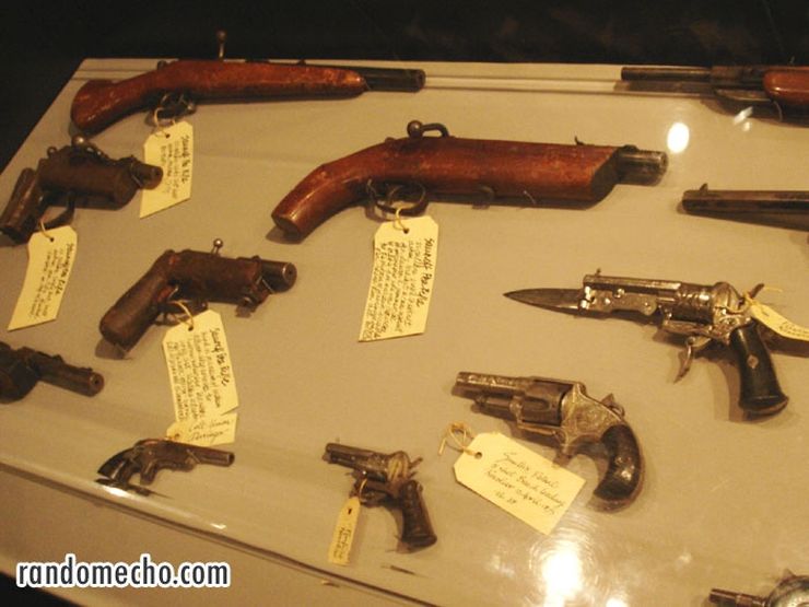 Old weapons on display at the Sydney Justice and Police Museum