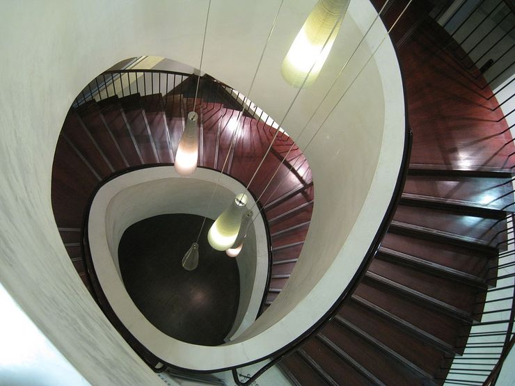 Spectacular spiral staircase inside Customs House