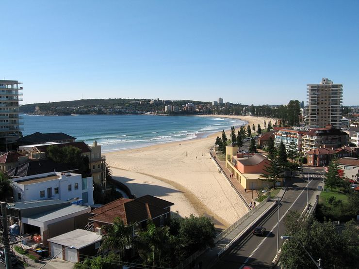 A view of beautiful Manly Beach