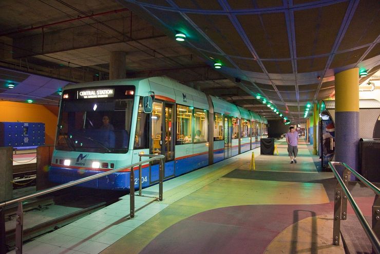 Casino Light Rail Station inside The  Star