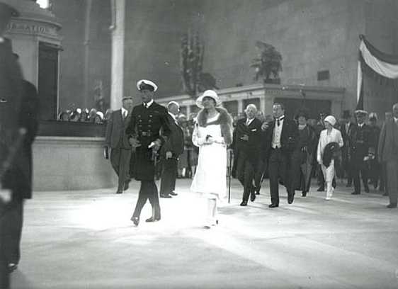 Historic photograph of the Prince of Wales at the official opening of Union Station