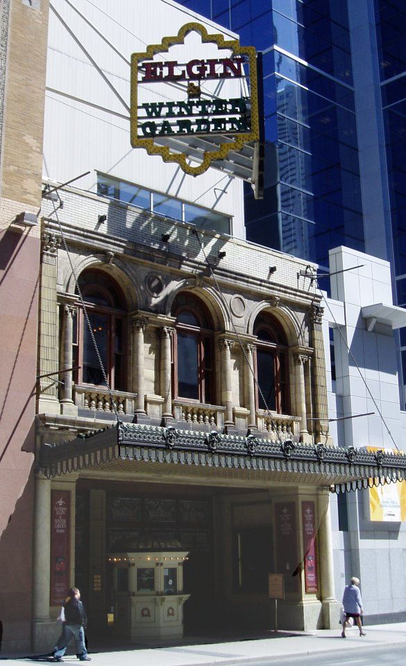 Facade of the double-decker Elgin and Wintergarden Theatre