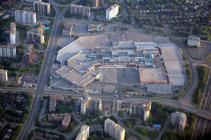 Aerial view of Fairview Mall