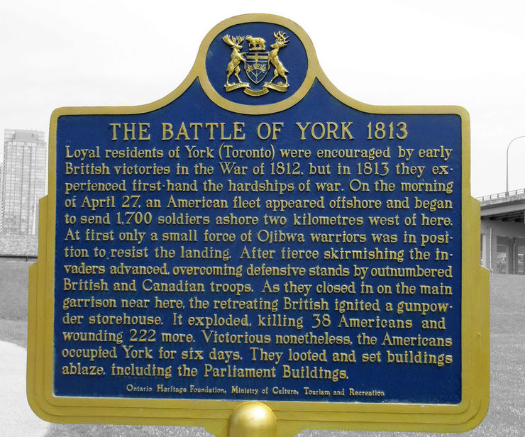 Battle of York Historic Marker