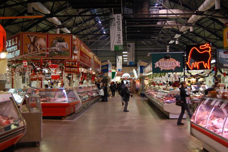Inside the St. Lawrence Market