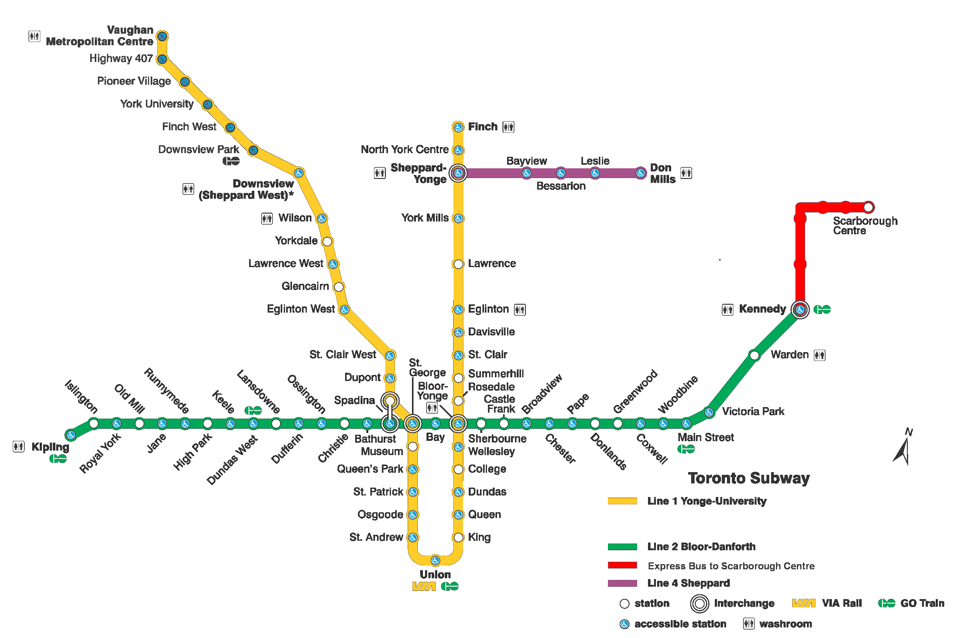 Toronto Subway Map Full Size