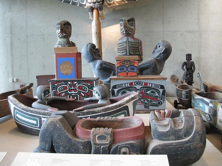 Native artifacts inside the Museum of Anthropology