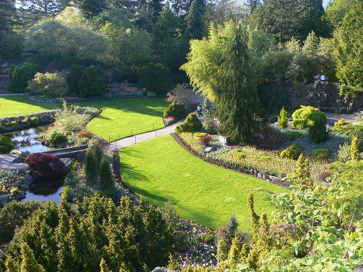 Queen Elizabeth Park's beautiful Quarry Garden is a popular spot for wedding photos 
