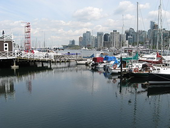 Looking Back Across the Harbour Toward Downtown Vancouver from  the Entrance to Stanley Park