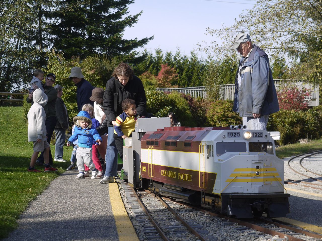 Boarding the Burnaby Central Miniature Railroad