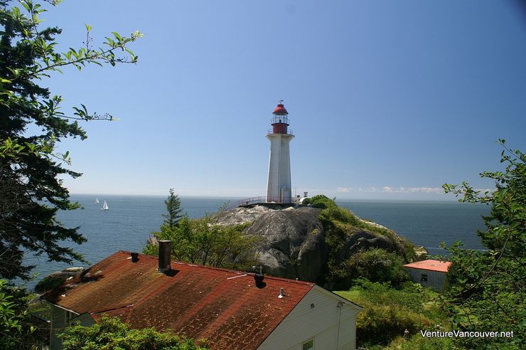 Beautiful view of the Lighthouse in Lighthouse Park on Point Atkinson