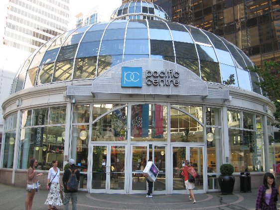 Entrance to Pacific Centre Mall in Downtown Vancouver