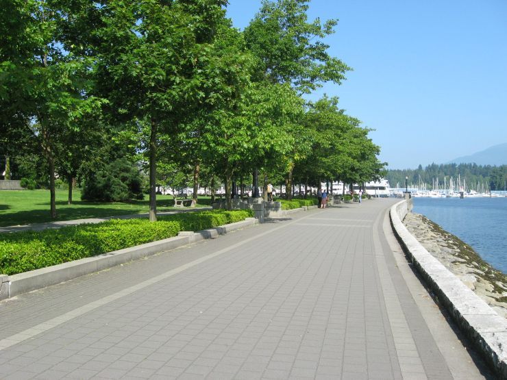 A section of the seawall along our Vancouver Harbourfront Walk