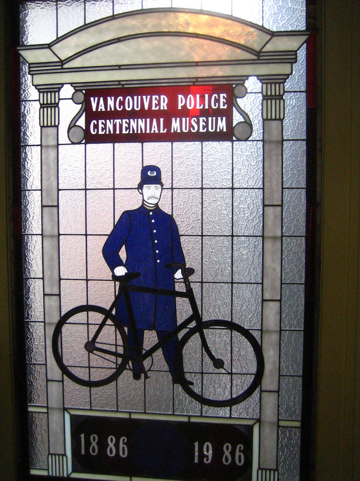 Neat stained glass window at the Vancouver Police Museum