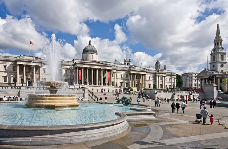 Trafalgar Square and the National Gallery
