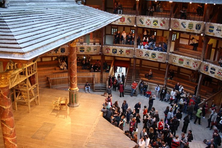 Interior of Shakespeare's Globe Theatre in London