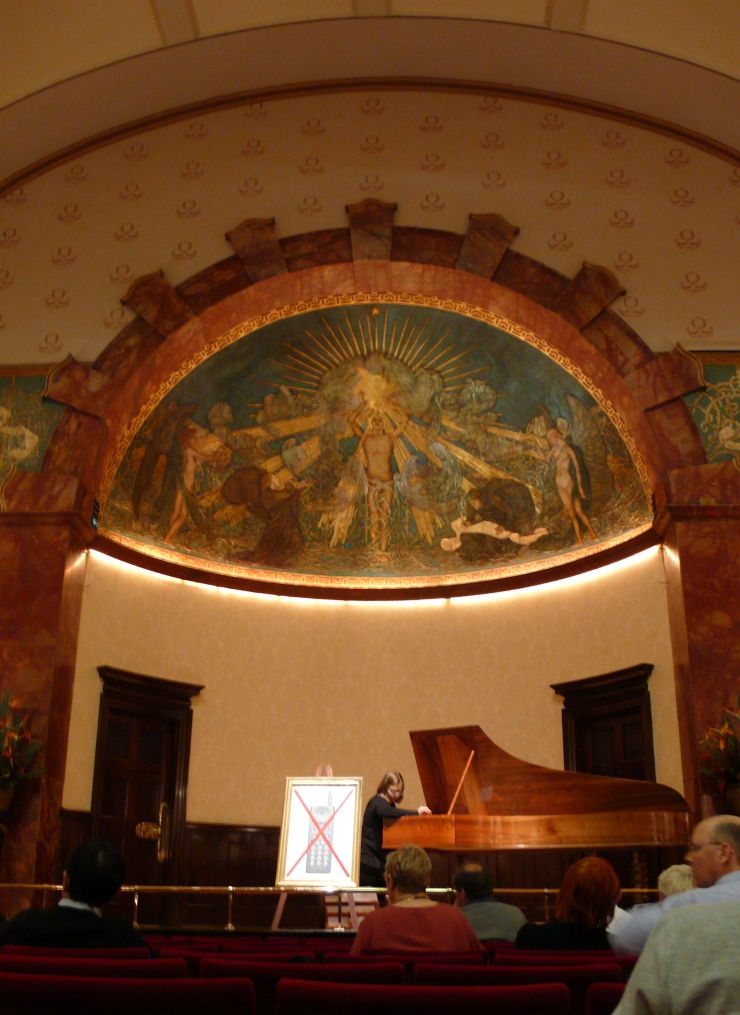Preparing for a performance inside Wigmore Hall