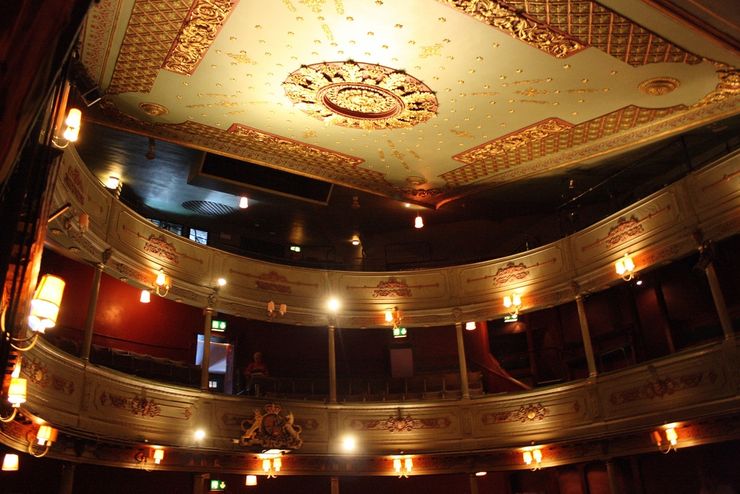 Balconies inside the Old Vic Theatre