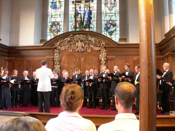 A choir performs at St. James's Church