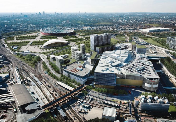 Arial View of Westfield Stratford City