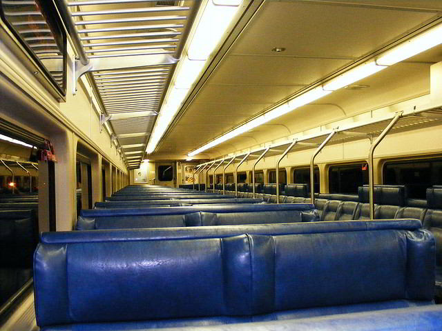 Interior of an exo commuter train