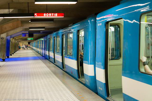 Clean Modern Trains Of The Montreal Metro 