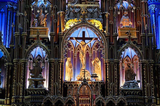 Some of the incrediblily beautiful details inside Montreal's Notre-Dame Basilica 